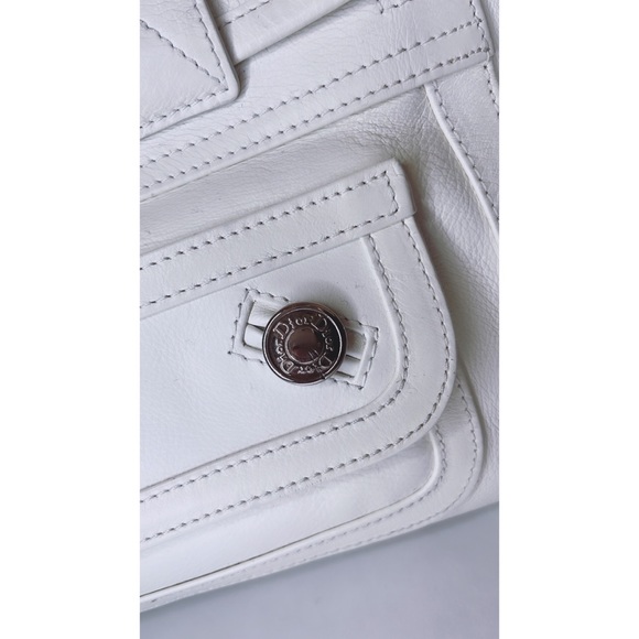 Dior White Leather Doctor Bag - Picture 4 of 14
